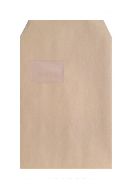Versandtasche DIN C4, natron, mit Fenster