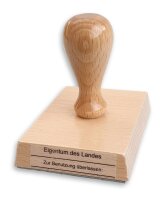 Stempel "Eigentum des Landes / zur Benutzung...