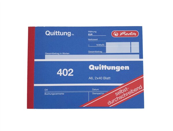 Quittungsblock, 2-fach SD