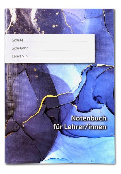 Notenbuch f&uuml;r Lehrer/innen, DIN A5, f&uuml;r 23 F&auml;cher / Kurse und Klassen