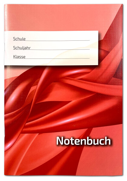 Notenbuch, 1 Doppelseite je Sch&uuml;ler/in, f&uuml;r 22 F&auml;cher, ohne Kopfnoten