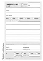 Gespr&auml;chs-/Telefonnotiz