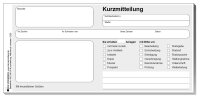 Kurzmitteilung - Block mit 50 vorgedruckten Bl&auml;ttern
