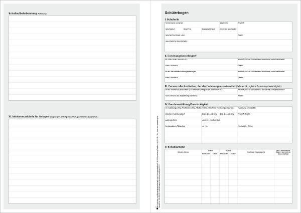 Sch&uuml;lerbogen DIN A3, gefalzt