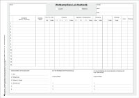 Wettkampfliste Leichtathletik, DIN A4 Querformat