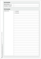 Sch&uuml;lerakte-Inhalts&uuml;bersicht, DIN A4