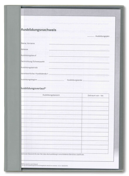 Komplett-Set f&uuml;r 1 Jahr handwerkliche Berufsausbildung (2x Block f&uuml;r den Ausbildungsnachweis mit t&auml;glichem Eintrag Mo-Sa und Wochenbericht, Schnellhefter silbergrau, Deckblatt gr&uuml;n)