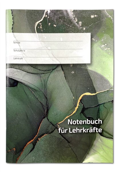 Notenbuch f&uuml;r die Lehrkraft, DIN A4,  f&uuml;r 30 F&auml;cher / Kurse und Klassen