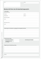 Niederschrift &uuml;ber das Schulaufnahmegespr&auml;ch,...