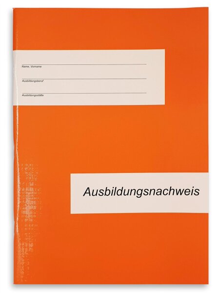 Ausbildungsnachweis / Berichtsheft f&uuml;r 1 Jahr Berufsausbildung, t&auml;glicher Eintrag (Mo-Sa) und Lehrarbeitsbeschreibung liniert
