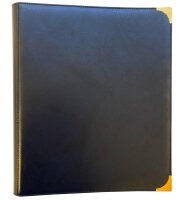 Neutrale Ringbuchmappe / Dokumentenmappe blau Lederoptik,...