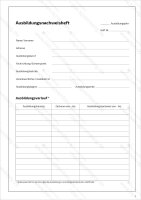 Ausbildungsnachweisheft f&uuml;r die praktische...
