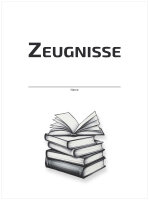 Deckblatt f&uuml;r Zeugnismappen, leicht kartoniert, mit...