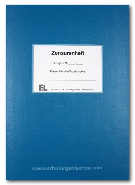 F&L Zensurenheft, klassenweise