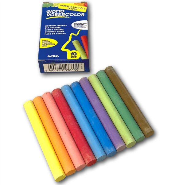 Kreide Robercolor, 10 Farben in einer Schachtel, Inhalt 10 St&uuml;ck